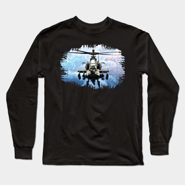 Apache AH64 Long Sleeve T-Shirt by Shirtrunner1